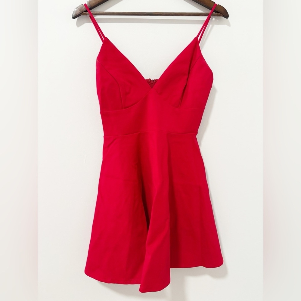 Windsor Womens‎ Red Spaghetti Strap Dress Babydoll Style